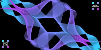 Modern abstract background with wavy lines colorful vector