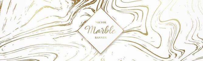 Design long banner with marble texture vector