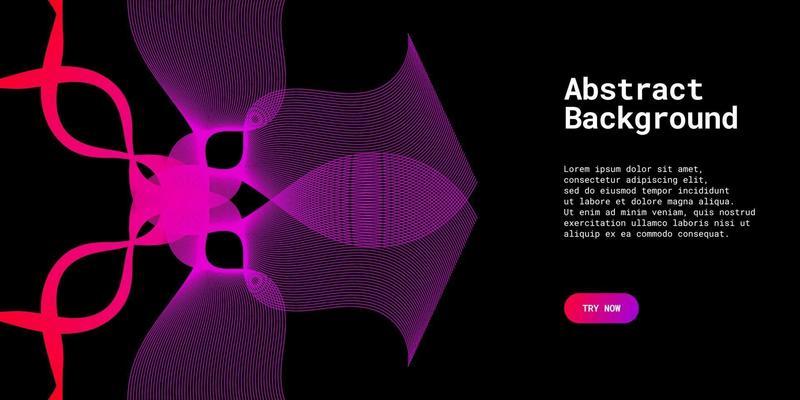 Modern abstract background with wavy lines in purple and red gradations