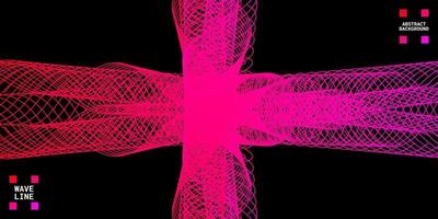 Modern abstract background with wavy lines colorful vector