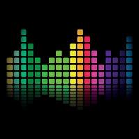 Background of colorful musical bar showing volume. vector
