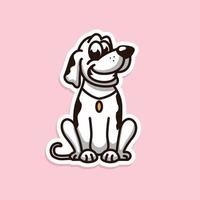 Cute Animal Dog sticker design vector