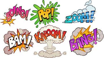 Comic book sound effects vector