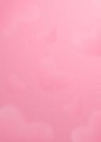 Abstract modern art background with heart clouds on pink. vector