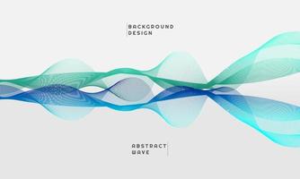 Abstract wave element for design, in green and blue gradient color vector