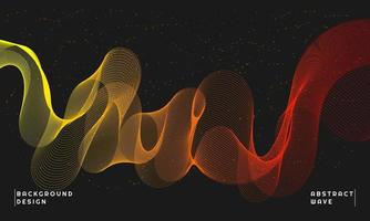 Abstract wave element for design vector