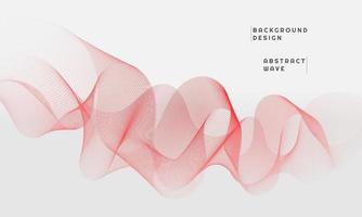 Modern abstract background with curved lines colored in red gradations vector