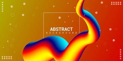 Modern abstract liquid 3d background with colorful gradient vector