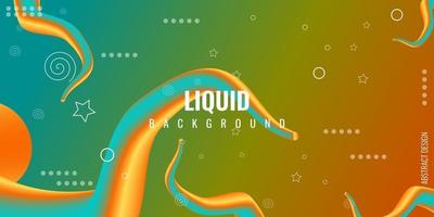 Modern abstract liquid 3d background with colorful gradient vector