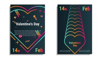 Cover abstract background Valentine template vector