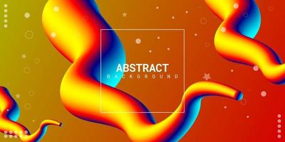 Modern abstract liquid 3d background with colorful gradient vector