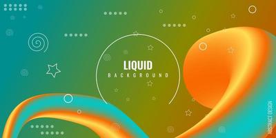 Modern abstract liquid 3d background with colorful gradient vector