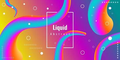 Modern abstract liquid 3d background with colorful gradient vector