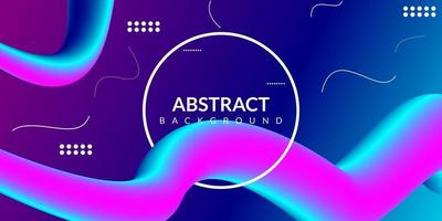 Modern abstract liquid 3d background with colorful gradient vector