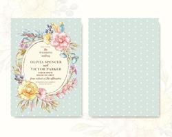 Watercolor Style Greeting Cards template vector