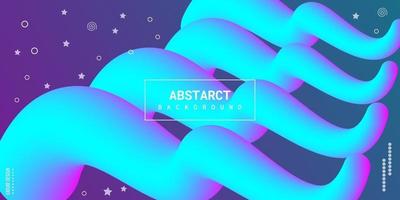 Modern abstract liquid 3d background with colorful gradient vector