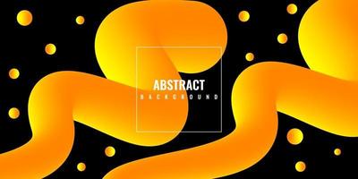 Modern abstract liquid 3d background with yellow gradient vector