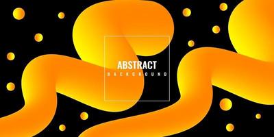 Modern abstract liquid 3d background with yellow gradient vector