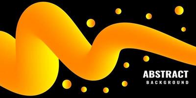 Modern abstract liquid 3d background with yellow gradient vector