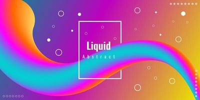 Modern abstract liquid 3d background with colorful gradient vector