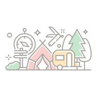 Camping and Adventure Illustration vector