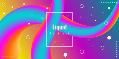 Modern abstract liquid 3d background with colorful gradient vector