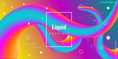 Fondo 3d líquido abstracto moderno con degradado colorido vector