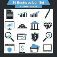 Business icon set vector