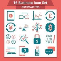 Business icon set vector