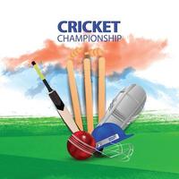 Cricket tournament match design concept vector