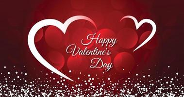 Beautiful happy valentines day greeting card vector