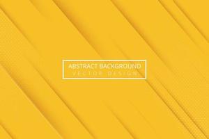 Abstract yellow background with diagonal papercut lines vector