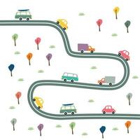 City Car Road Design vector