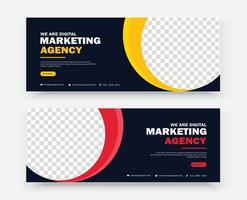 plantilla de diseño de banner de marketing empresarial vector