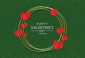 Stylish hearts frame valentine day card design