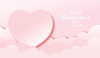 Valentines day background with cute heart pattern background vector