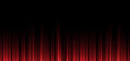 Abstract red stripe vertical lines light on black background. Technology concept. vector