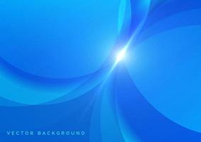 Abstract blue geometric circles overlapping background with light blue. Technology concept. vector