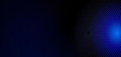 Abstract technology futuristic particle lines on dark blue background with light effect. vector