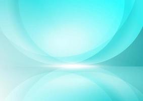 Abstract blue geometric circles overlapping background with light blue. vector