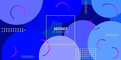 Modern geometric abstract background with blue circle vector