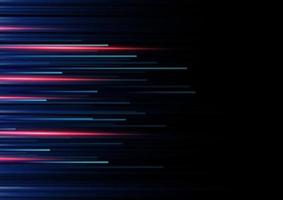 Abstract red and blue stripe lines pattern on dark blue background. Technology style. vector