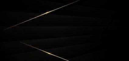 Abstract dark design geometric background decor golden lines with copy space for text. Luxury style. vector