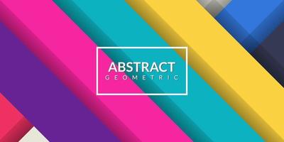 Modern abstract geometric rectangle colorful background vector