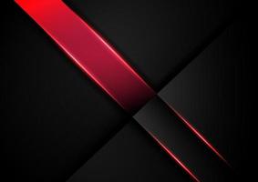 Abstract red grey overlapping layers design modern futuristic background with red light effect. vector