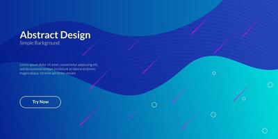 Modern abstract blue gradient geometric vector