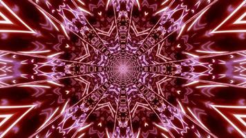 Colorful lights and shapes kaleidoscope 3d illustration for background or walllpaper photo