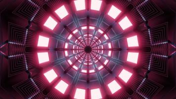 Red and blue lights and shapes kaleidoscope 3d illustration for background or walllpaper photo