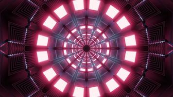 Red and blue lights and shapes kaleidoscope 3d illustration for background or walllpaper photo