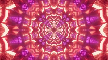 Colorful lights and shapes kaleidoscope 3d illustration for background or walllpaper photo